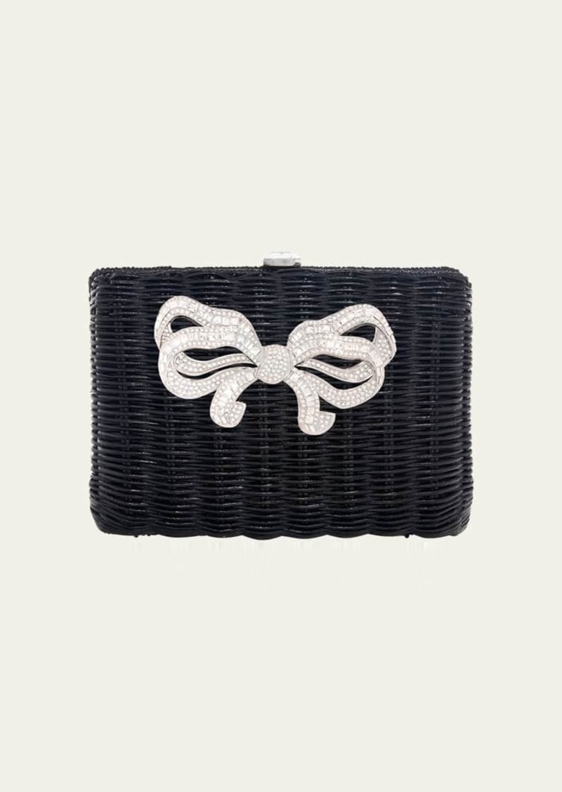 Judith Leiber Couture Hailey Bow Basket Clutch Bag