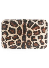 JUDITH LEIBER COUTURE Crystal Leopard Box Clutch