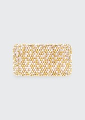 Judith Leiber Couture Smooth Rectangle Bling Mix Full-Bead Clutch Bag