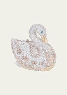 Judith Leiber Couture Swan Crystal Clutch Bag