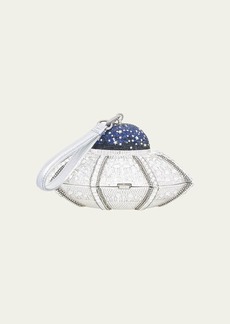 Judith Leiber Couture UFO Orbiter Clutch Bag With Removable Wristlet Strap
