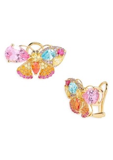 Judith Leiber Crystal Butterfly Earrings