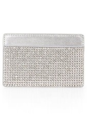 JUDITH LEIBER COUTURE Crystal Leather Card Case with Mirror