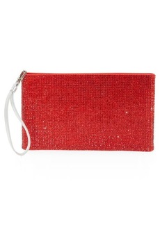 Judith Leiber Crystal Pouch in Silver Light Siam at Nordstrom