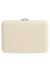 Judith Leiber Slim Slide Imitation Pearl Clutch in Cream Pearl/Champagne at Nordstrom