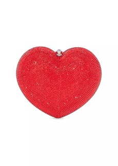 Judith Leiber Petite Heart Crystal-Embellished Clutch