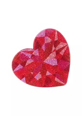 Judith Leiber Ruby Crystal-Embellished Heart-Shaped Clutch