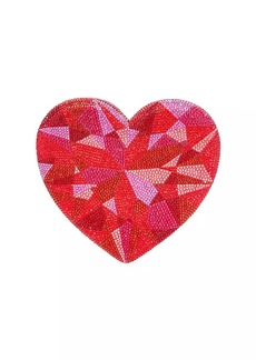 Judith Leiber Ruby Crystal-Embellished Heart-Shaped Clutch