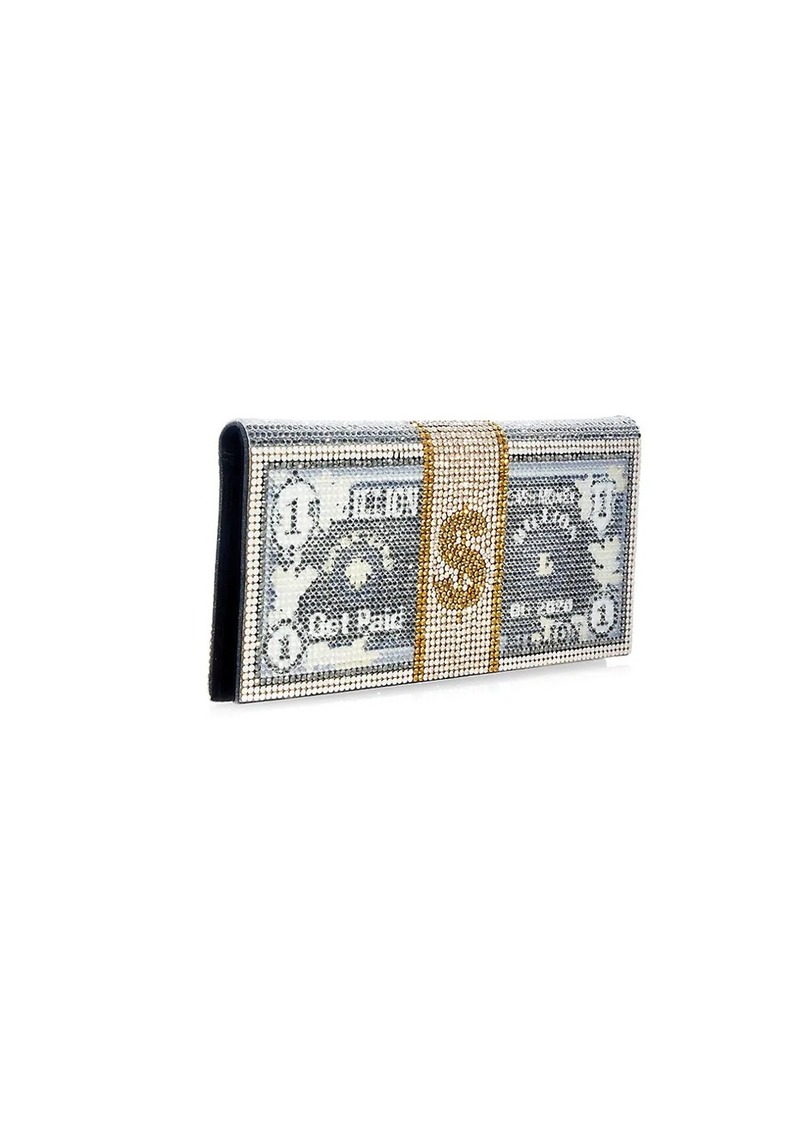 Judith Leiber Stack of Cash Crystal-embellished Clutch