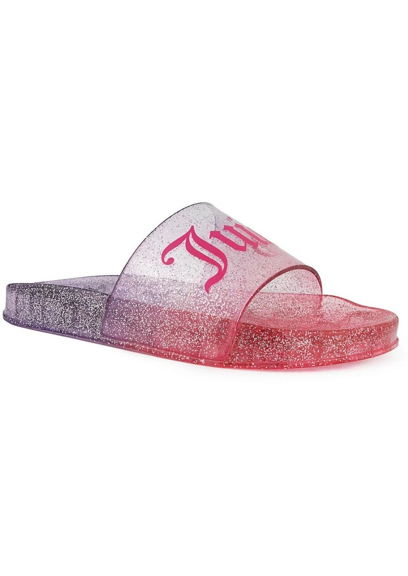 Juicy Couture Bex Womens Glitter Open Toe Slide Sandals