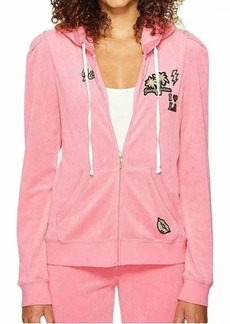 Juicy Couture Black Label Venice Beach Puff Sleeves Jacket In Pink