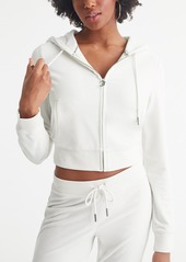 Juicy Couture Classic Cotton Velour Hoodie - Bermuda sky