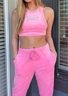 Juicy Couture Cropped Tank In Hot Hot