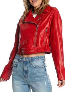 Juicy Couture Faux Leather Moto Jacket
