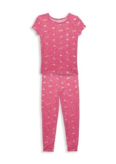 Juicy Couture Girl's 2-Piece Logo Pajama Set