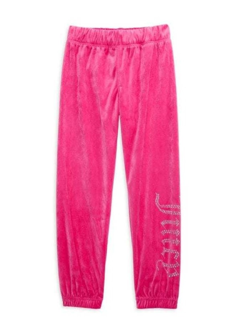 Juicy Couture Girl's Velour Logo Joggers