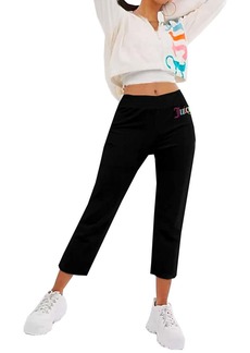 Juicy Couture Gothic Juicy Micro Terry Crop Jogger In Black