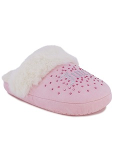 Juicy Couture Big Girls Chowchilla Slip On Logo Slippers - Light Pink