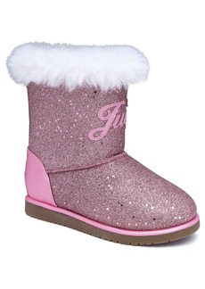 Juicy Couture Big Girls Malibu Cold Weather Slip On Boots - Pink
