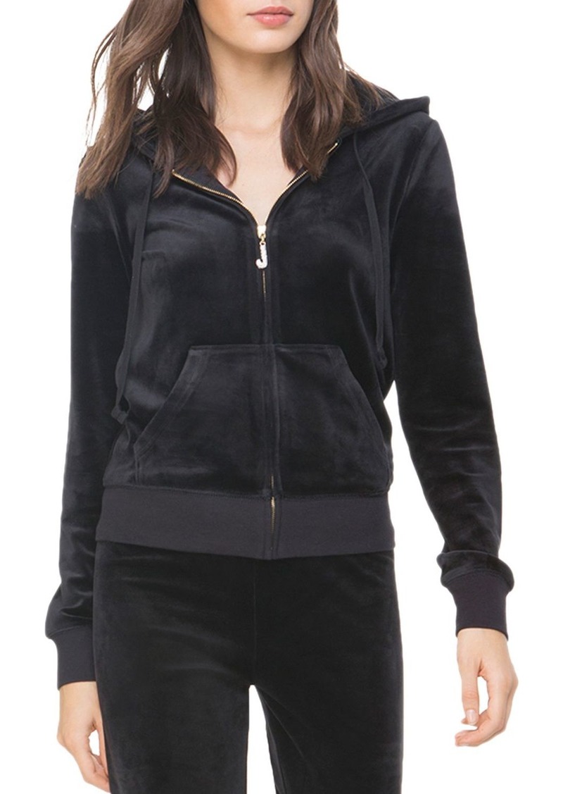 juicy couture black velour hoodie