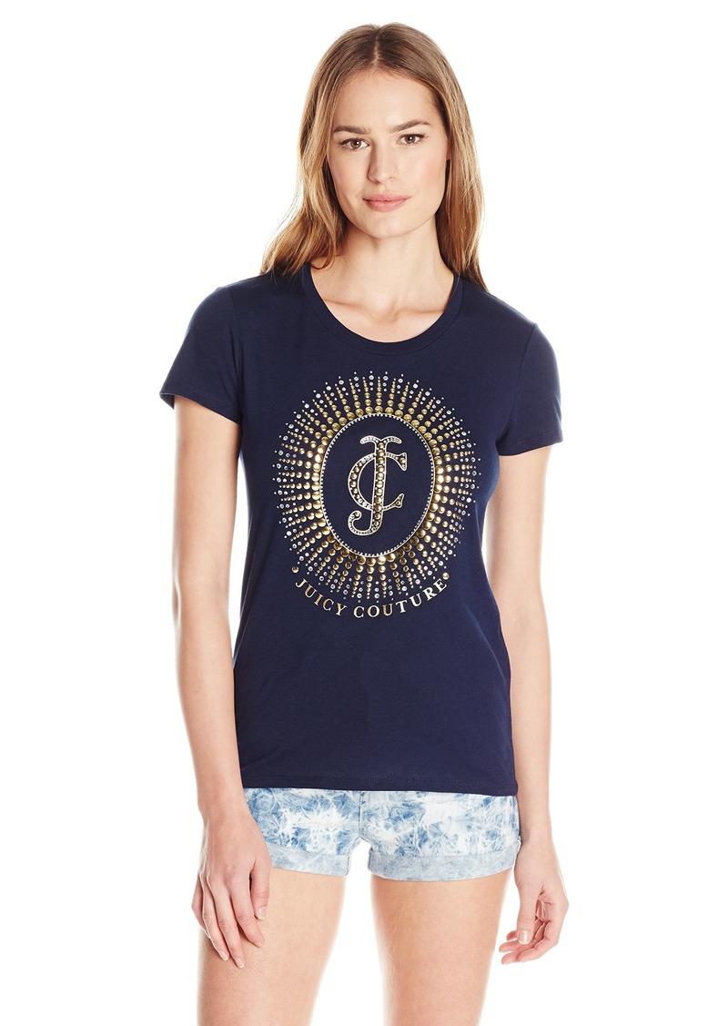 Juicy Couture Juicy Couture Black Label Womens Logo Juicy Sunburst Ss Tee Tees