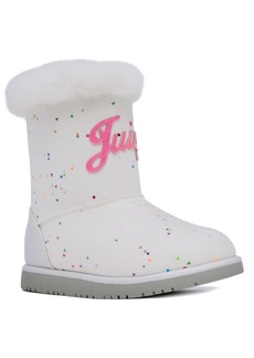 Juicy Couture Little Girls Malibu Cold Weather Slip On Boots - White