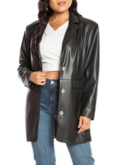 Juicy Couture Oversize Faux Leather Trench Coat in Ginger at Nordstrom Rack