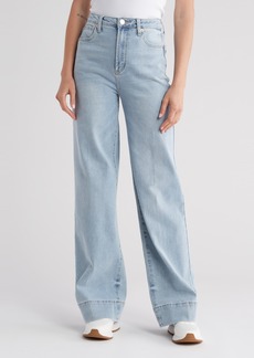 Juicy Couture Wide Cuff Wide Leg High Rise Jeans in Indigo Light Wash at Nordstrom Rack