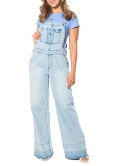 Juicy Couture Wide Leg Overalls in Light Wash Denim at Nordstrom Rack