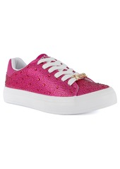 Juicy Couture Women's Alanis B Rhinstone Lace-Up Platform Sneakers - Pink