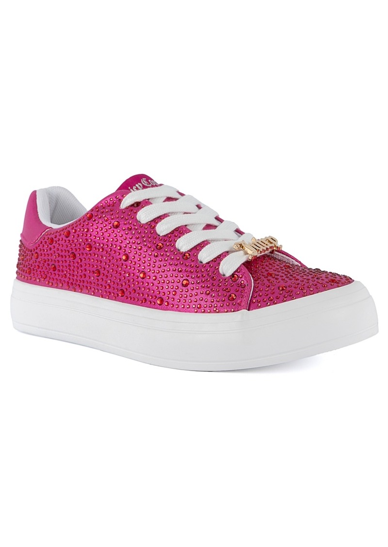 Juicy Couture Women's Alanis B Rhinstone Lace-Up Platform Sneakers - Pink