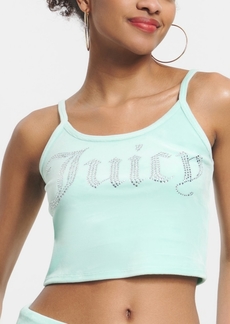 Juicy Couture Women's Basic Fitted Cropped Tank - Tint of mint