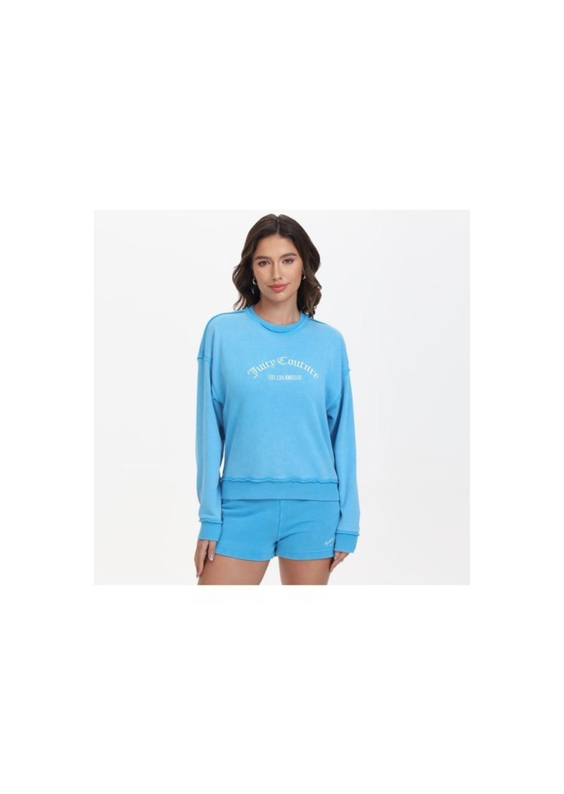 Juicy Couture Women's Embroidered Pullover Sweatshirt - Wave