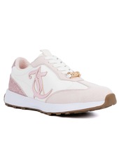 Juicy Couture Women's Eunice Lace-Up Sneakers - Blush/White