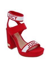 Juicy Couture Women's Glisten Platform High Heel Dress Sandals - Red