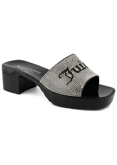 Juicy Couture Women's Harmona Slip-On Glitz Dress Sandals - Black