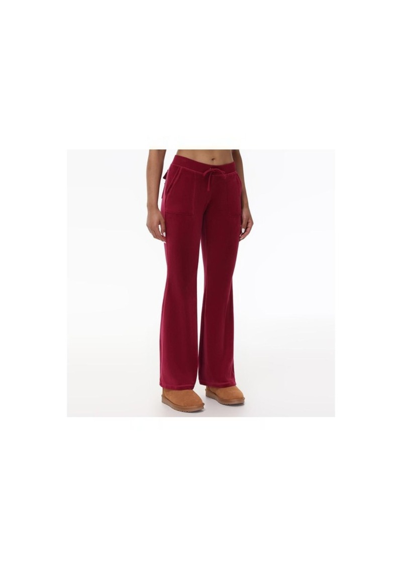 Juicy Couture Women's Heritage Cotton Velour Track Pants - Dark crimson