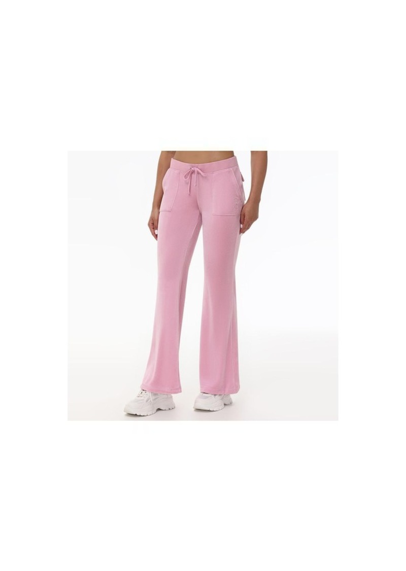 Juicy Couture Women's Heritage Cotton Velour Track Pants - Rose