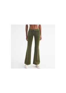 Juicy Couture Women's Heritage Low Rise Snap Pocket Track Pant - Super greens