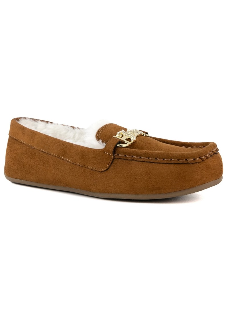 Juicy Couture Women's Intoit Moccasin Slippers - Cognac