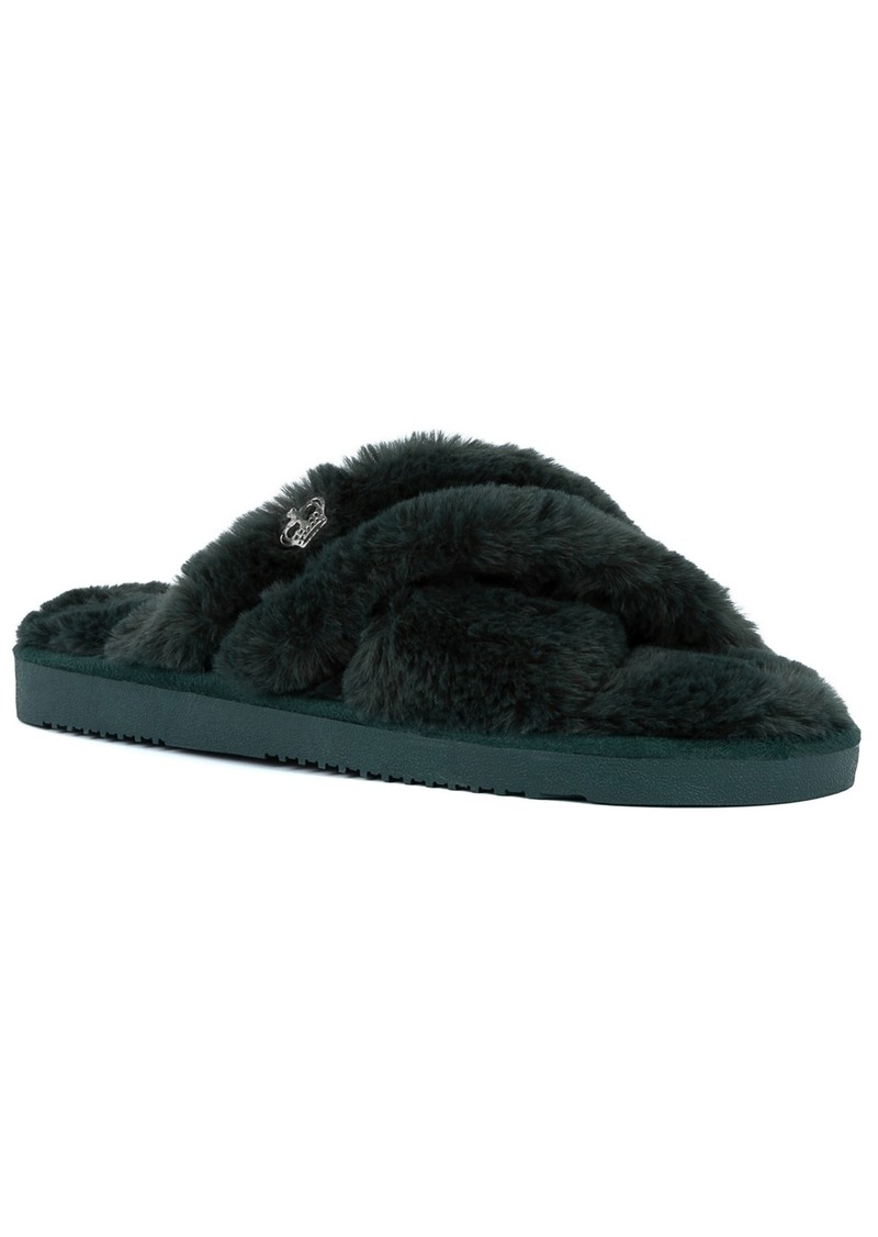 Juicy Couture Women's Jovie Open Toe Slippers - Forest Green