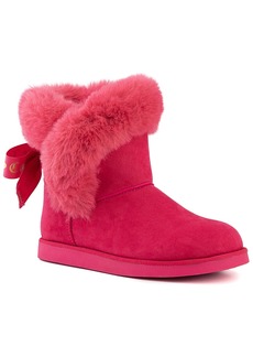 Juicy Couture Women's King Winter Boots - Bright Pink Microsuede, Faux Fur