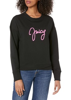 Juicy Couture Women's Long Sleeve Script Logo Pullover