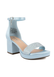 Juicy Couture Women's Nelly Rhinestone Two-Piece Platform Dress Sandals - Light Blue