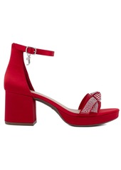 Juicy Couture Women's Nelly Two-Piece Dress Sandals - Red Satin