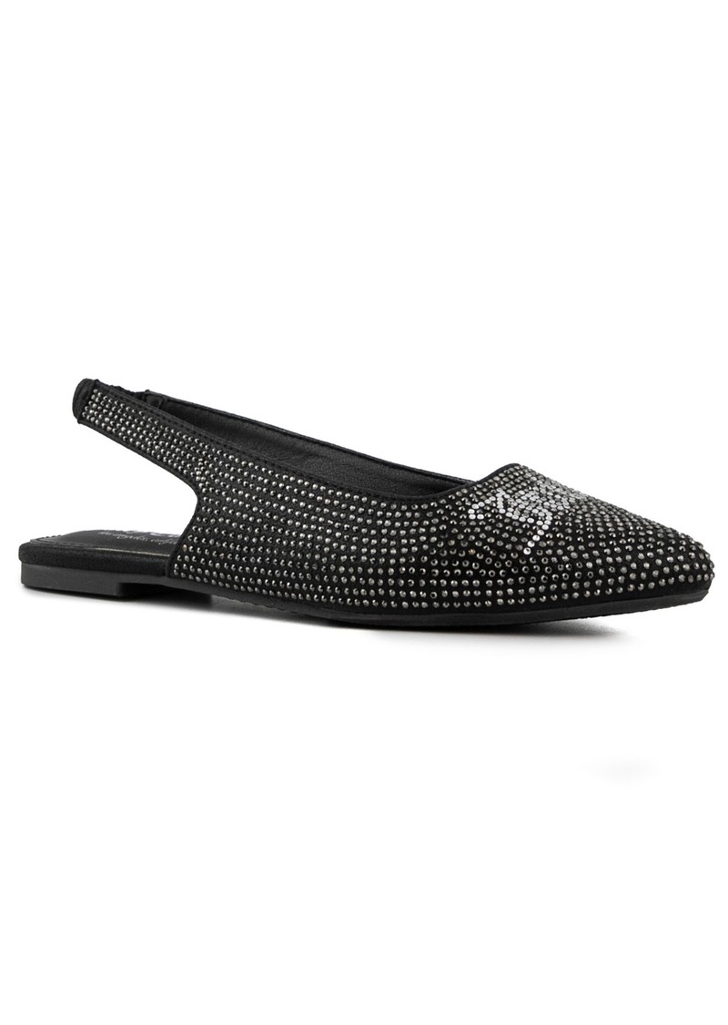 Juicy Couture Women's Pisces Slingback Embellished Flats - Black