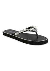 Juicy Couture Women's Sade 2 Embellished Flip Flop Sandals - Black