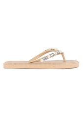 Juicy Couture Women's Sade 2 Embellished Flip Flop Sandals - Nude