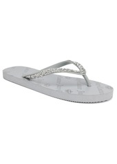 Juicy Couture Women's Shimmery Thong Flip Flop Sandals - Blush