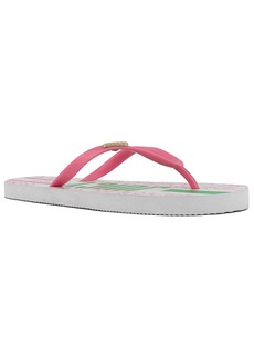 Juicy Couture Women's Solo Flip Flops - Pink, Green, White